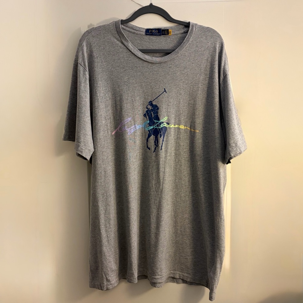 Polo Ralph Lauren Big Pony T-Shirt - Grey Heather, Size LT (Tall Large/XL)
